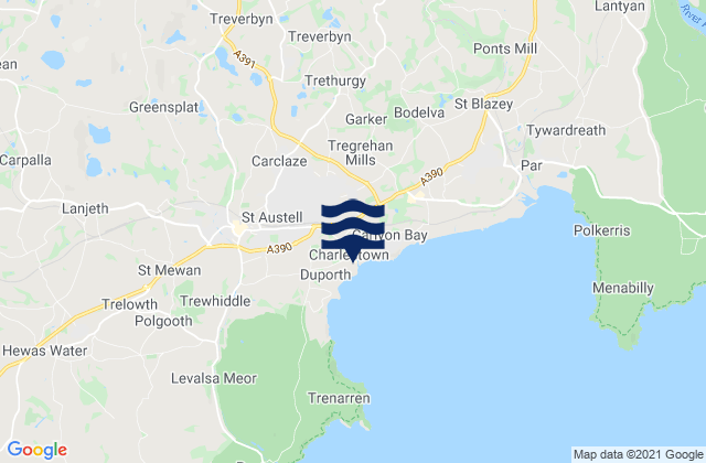Saint Austell, United Kingdomの潮見表地図