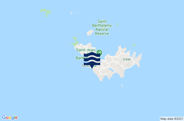 Saint Barthelemyの潮見表地図