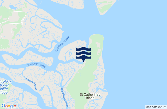 Saint Catherines Island, United Statesの潮見表地図