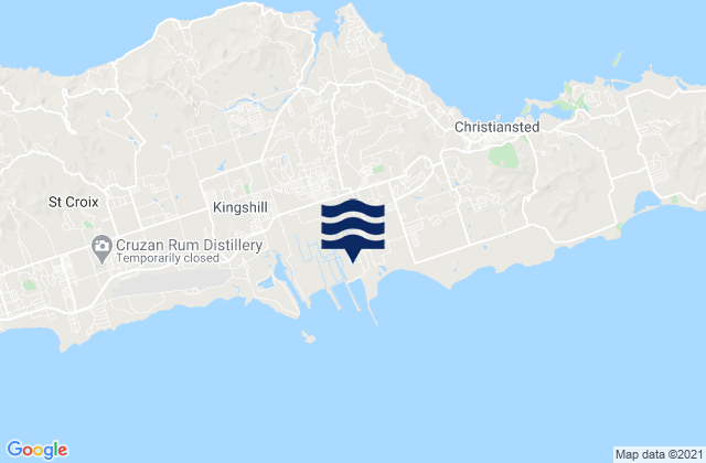 Saint Croix Island, U.S. Virgin Islandsの潮見表地図