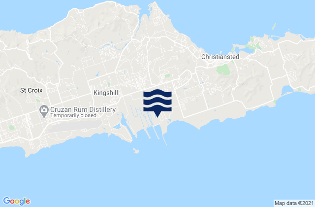 Saint Croix, U.S. Virgin Islandsの潮見表地図