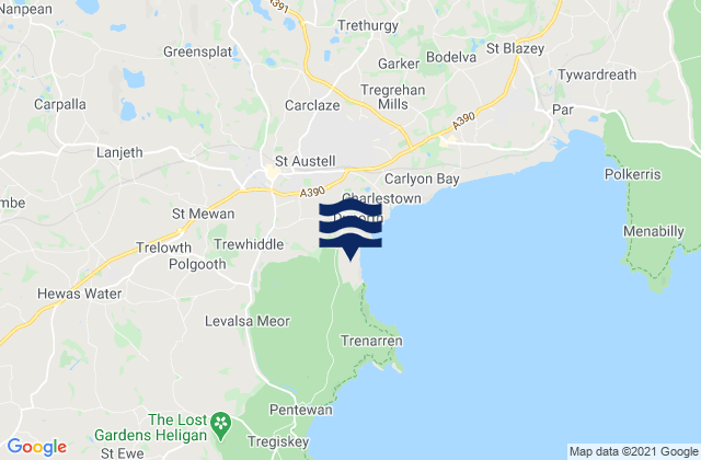 Saint Dennis, United Kingdomの潮見表地図
