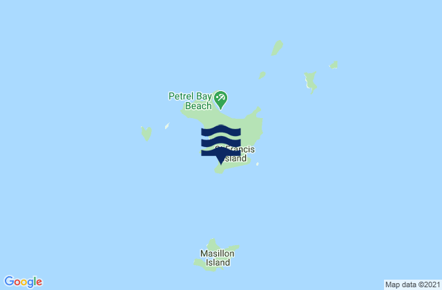 Saint Francis Island, Australiaの潮見表地図