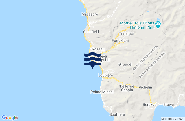 Saint George, Dominicaの潮見表地図