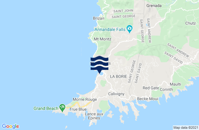 Saint George, Grenadaの潮見表地図