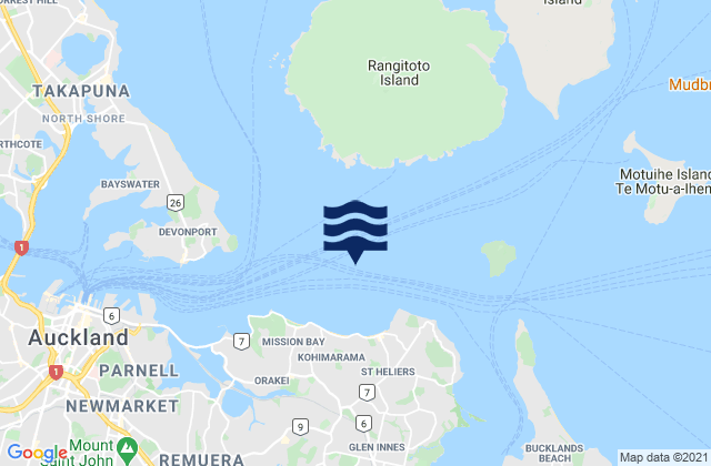 Saint Heliers Bay, New Zealandの潮見表地図