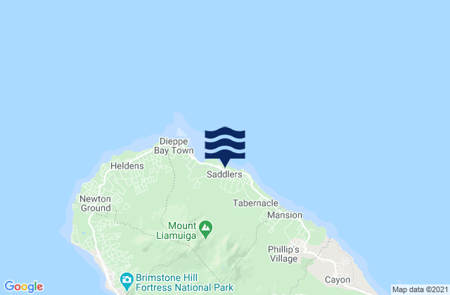 Saint John Capesterre, Saint Kitts and Nevisの潮見表地図