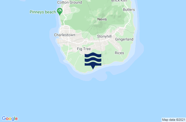 Saint John Figtree, Saint Kitts and Nevisの潮見表地図