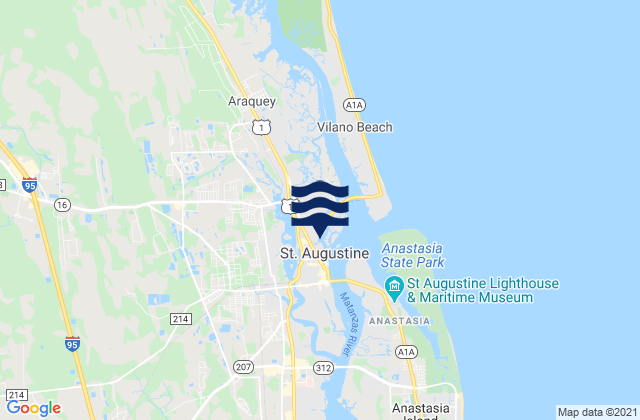 Saint Johns County, United Statesの潮見表地図