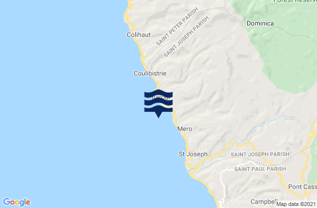 Saint Joseph, Dominicaの潮見表地図
