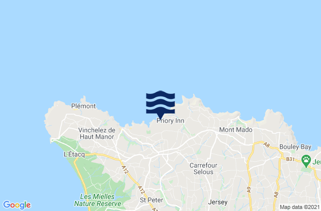 Saint Mary, Jerseyの潮見表地図