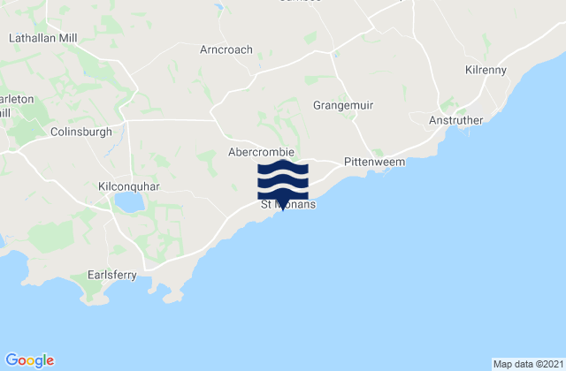 Saint Monans, United Kingdomの潮見表地図