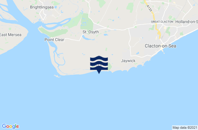 Saint Osyth, United Kingdomの潮見表地図