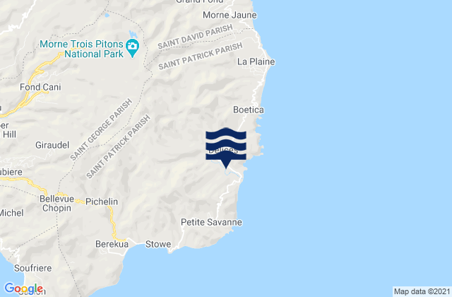 Saint Patrick, Dominicaの潮見表地図