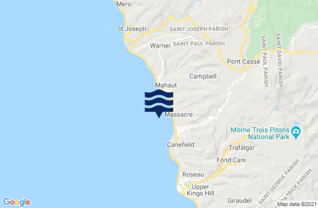 Saint Paul, Dominicaの潮見表地図