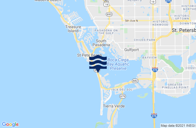 Saint Pete Beach, United Statesの潮見表地図
