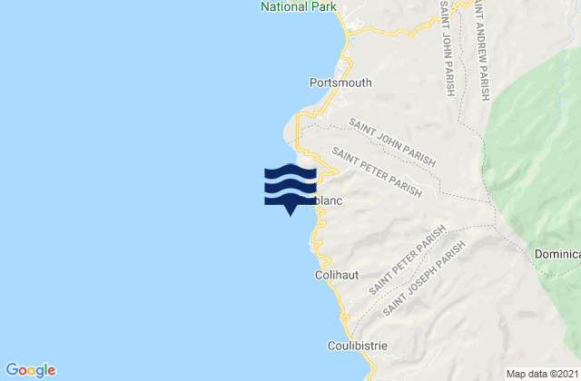 Saint Peter, Dominicaの潮見表地図