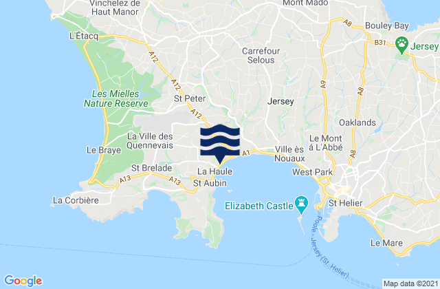 Saint Peter, Jerseyの潮見表地図