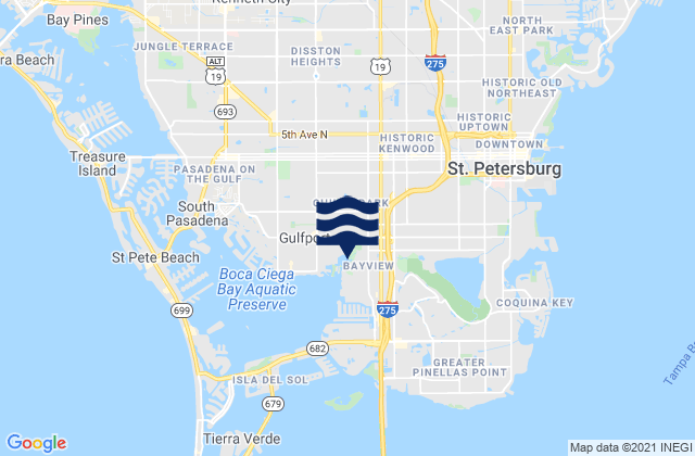 Saint Petersburg, United Statesの潮見表地図