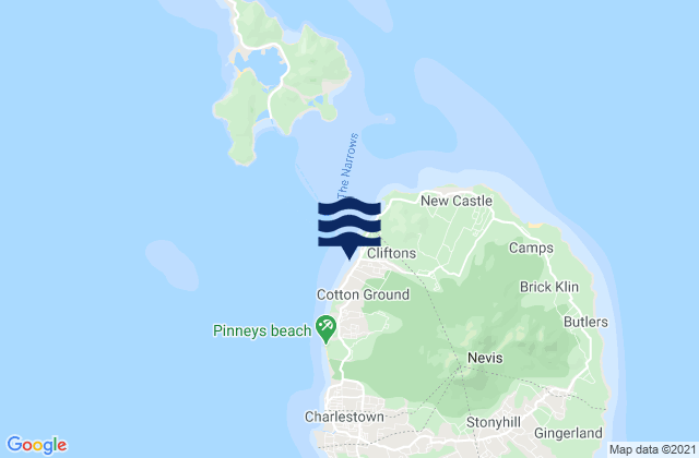 Saint Thomas Lowland, Saint Kitts and Nevisの潮見表地図