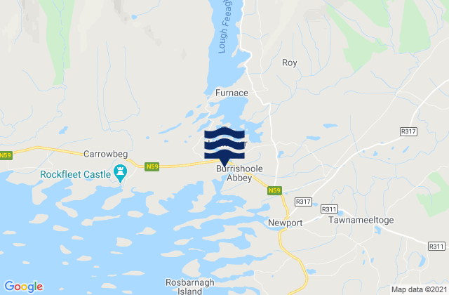 Saint’s Island, Irelandの潮見表地図