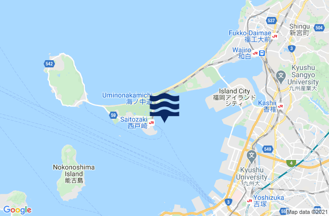 Saito Saki, Japanの潮見表地図