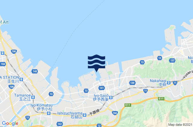 Saizyo, Japanの潮見表地図