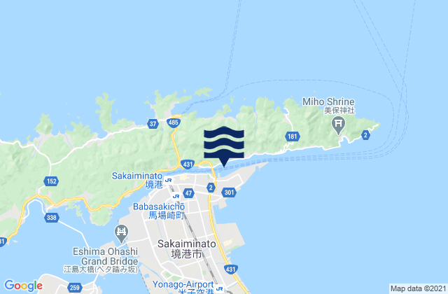 Sakai (Tottori), Japanの潮見表地図