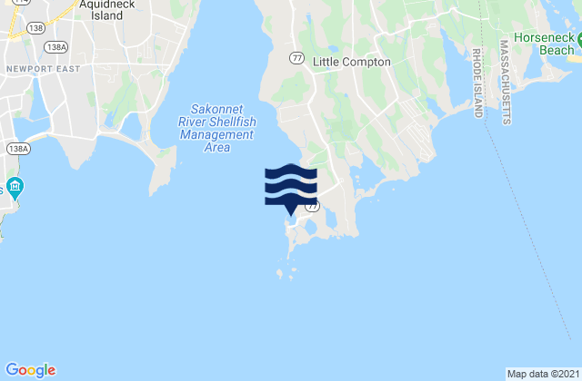 Sakonnet, United Statesの潮見表地図