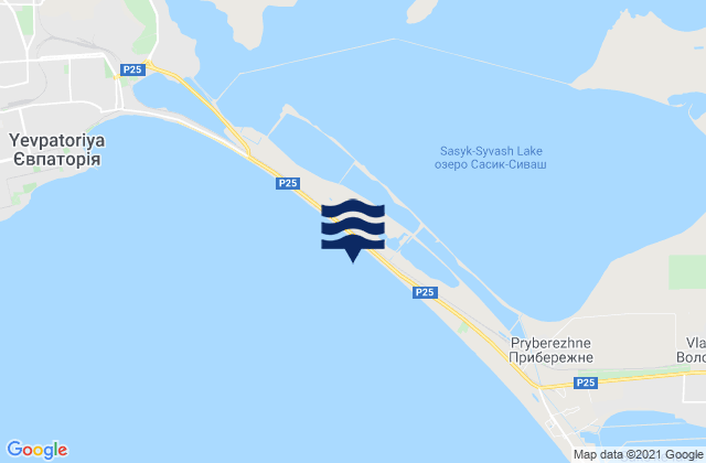 Sakskiy rayon, Ukraineの潮見表地図