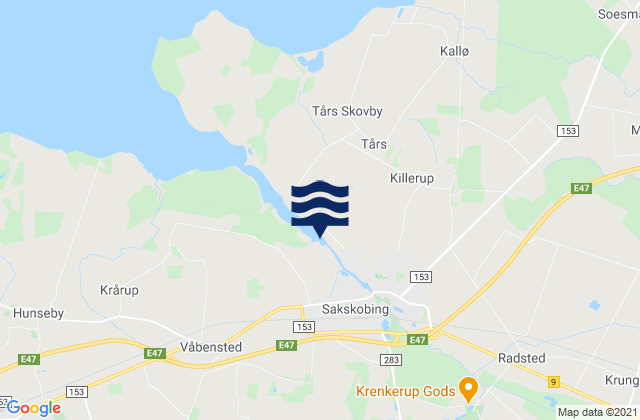 Sakskøbing, Denmarkの潮見表地図