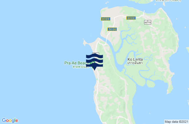 Saladan, Thailandの潮見表地図