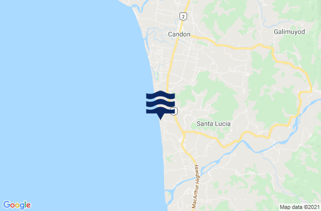 Salcedo, Philippinesの潮見表地図