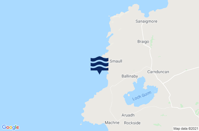 Saligo Bay, United Kingdomの潮見表地図