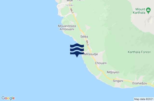 Salimani, Comorosの潮見表地図