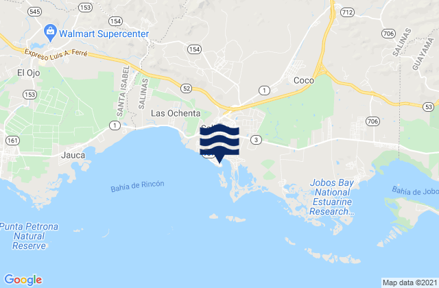 Salinas Barrio-Pueblo, Puerto Ricoの潮見表地図