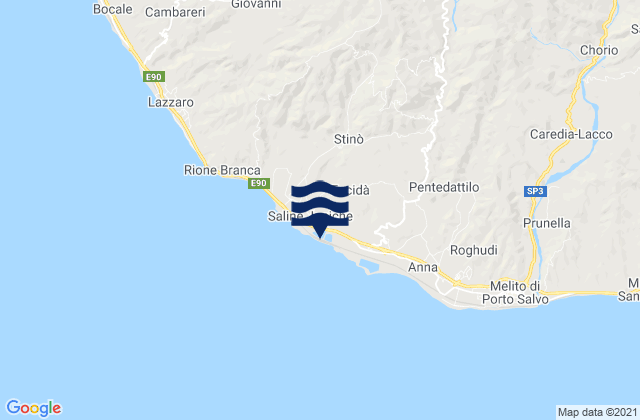 Saline Ioniche, Italyの潮見表地図