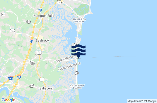Salisbury Beach, United Statesの潮見表地図