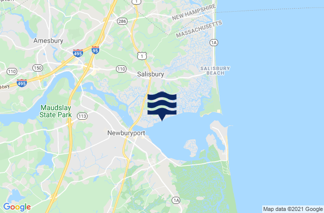 Salisbury, United Statesの潮見表地図