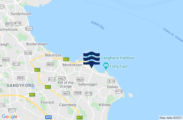 Sallynoggin, Irelandの潮見表地図