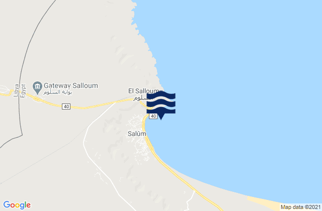Saloum, Egyptの潮見表地図