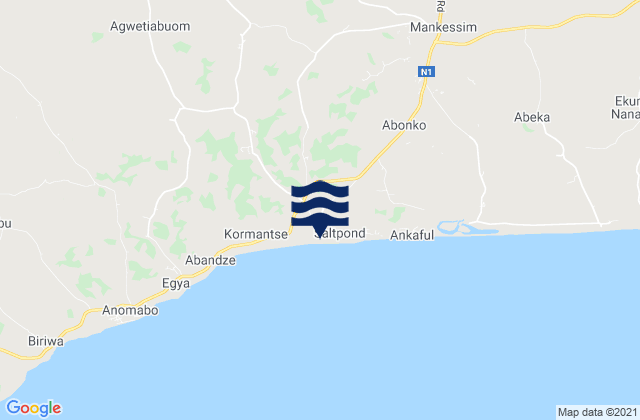 Saltpond, Ghanaの潮見表地図