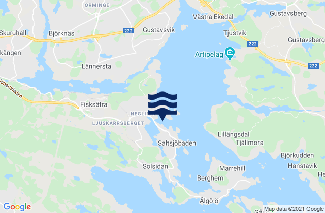 Saltsjöbaden, Swedenの潮見表地図