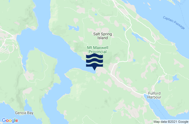 Saltspring Island, Canadaの潮見表地図