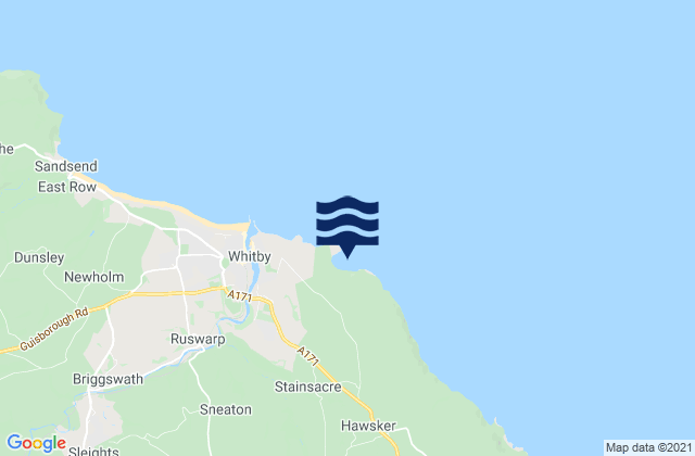 Saltwick Bay, United Kingdomの潮見表地図