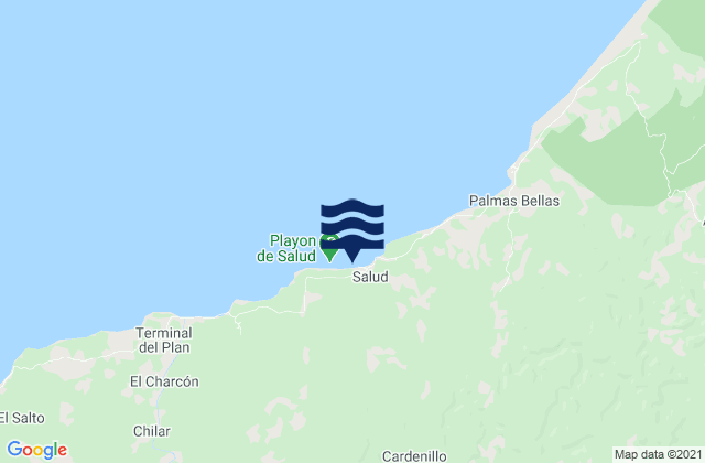 Salud, Panamaの潮見表地図
