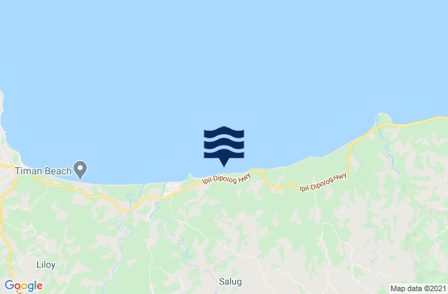 Salug, Philippinesの潮見表地図