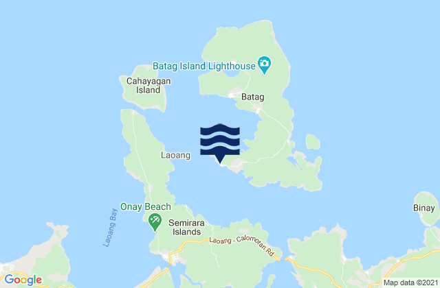 Salvacion, Philippinesの潮見表地図