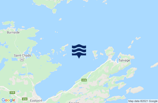 Salvage Harbour, Canadaの潮見表地図