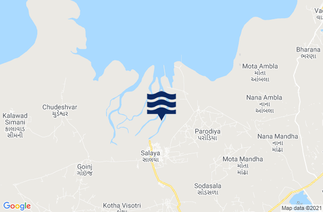 Salāya, Indiaの潮見表地図